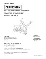 Preview for 1 page of Craftsman 486.248463 Owner'S Manual