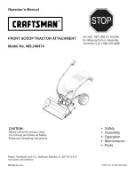 Preview for 1 page of Craftsman 486.248474 Operator'S Manual