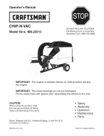 Craftsman 486.25013 Operator'S Manual preview