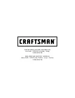 Preview for 8 page of Craftsman 50168 Operator'S Manual