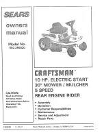 Craftsman 502.25502 Owner'S Manual preview