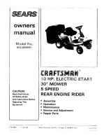 Craftsman 502.255091 Owner'S Manual preview