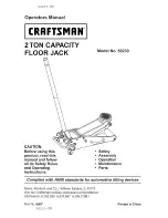 Preview for 1 page of Craftsman 50239 Operator'S Manual