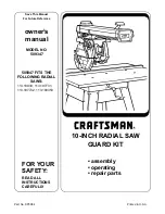 Craftsman 509347 Owner'S Manual preview