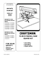 Preview for 1 page of Craftsman 509398 Owner'S Manual