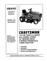 Preview for 1 page of Craftsman 536.25587 Owner'S Manual