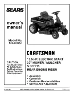 Предварительный просмотр 1 страницы Craftsman 536.270212 Owner'S Manual