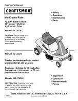 Предварительный просмотр 1 страницы Craftsman 536.270282 Operator'S Manual