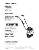 Предварительный просмотр 1 страницы Craftsman 536.292523 Operator'S Manual