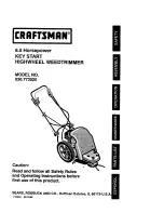 Предварительный просмотр 1 страницы Craftsman 536.773520 Operating Instructions Manual