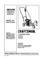 Preview for 1 page of Craftsman 536.797540 Owner'S Manual