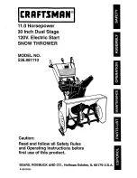 Preview for 1 page of Craftsman 536.881110 Owner'S Manual