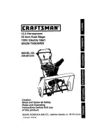 Предварительный просмотр 1 страницы Craftsman 536.88123 Instructions Manual