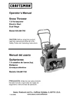 Предварительный просмотр 1 страницы Craftsman 536.881750 Operator'S Manual