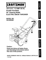 Предварительный просмотр 1 страницы Craftsman 536.882092 Operating Instructions Manual