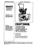 Craftsman 536.884780 Owner'S Manual preview