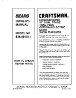 Preview for 42 page of Craftsman 536.884811 Owner'S Manual