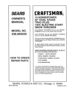 Предварительный просмотр 44 страницы Craftsman 536.885020 Owner'S Manual