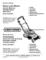 Предварительный просмотр 1 страницы Craftsman 536.885601 Operator'S Manual