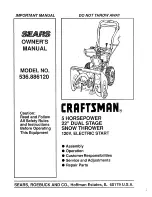 Предварительный просмотр 1 страницы Craftsman 536.886120 Owner'S Manual