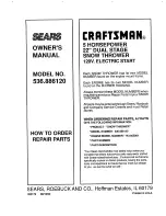 Предварительный просмотр 44 страницы Craftsman 536.886120 Owner'S Manual