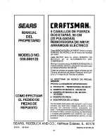 Предварительный просмотр 72 страницы Craftsman 536.886120 Owner'S Manual