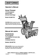 Preview for 1 page of Craftsman 536.887752 Operator'S Manual