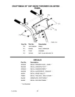 Preview for 49 page of Craftsman 536.887990 Operator'S Manual