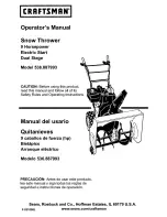 Предварительный просмотр 1 страницы Craftsman 536.887993 Operator'S Manual