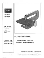 Craftsman 572.24700 Owner'S Manual preview