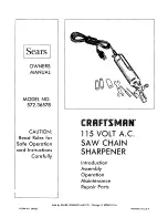 Preview for 1 page of Craftsman 572.36578 Owner'S Manual