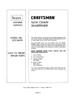 Preview for 12 page of Craftsman 572.36578 Owner'S Manual