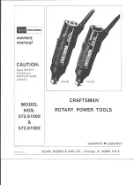 Предварительный просмотр 1 страницы Craftsman 572.61000 Owner'S Manual