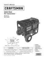 Preview for 1 page of Craftsman 580.325601 Owner'S Manual