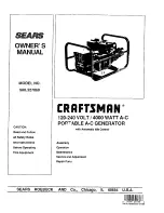 Предварительный просмотр 1 страницы Craftsman 580.327060 Owner'S Manual