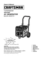 Предварительный просмотр 1 страницы Craftsman 580.327141 Owner'S Manual