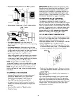 Предварительный просмотр 10 страницы Craftsman 580.327182 Operators Operator'S Manual