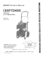 Preview for 1 page of Craftsman 580.327700 Owner'S Manual