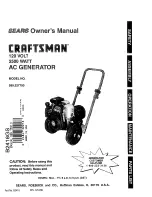 Предварительный просмотр 1 страницы Craftsman 580.327750 Owner'S Manual