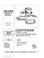 Preview for 1 page of Craftsman 580.75133 Owner'S Manual