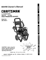 Предварительный просмотр 1 страницы Craftsman 580.762012 Owner'S Manual