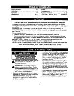 Preview for 2 page of Craftsman 580.768110 Operator'S Manual