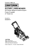 Craftsman 650 Series Owner'S Manual preview