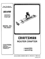 Preview for 1 page of Craftsman 720.25251 Owner'S Manual