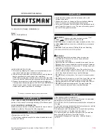 Craftsman 76633 Butcher Block Operator'S Manual preview