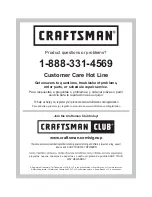 Preview for 6 page of Craftsman 76633 Butcher Block Operator'S Manual