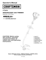 Предварительный просмотр 1 страницы Craftsman 79194 - 29cc 4 Cycle Gas Trimmer Operator'S Manual