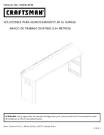 Preview for 7 page of Craftsman 8 FT. WORKBENCH Operator'S Manual