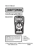 Preview for 1 page of Craftsman 82344 Owner'S Manual