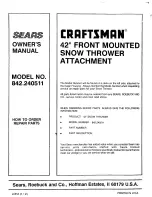 Предварительный просмотр 40 страницы Craftsman 842.240511 Owner'S Manual